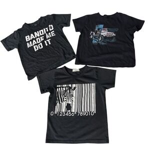 Boys 4/5 Graphic Tee‎ Lot Kidcore Streetwear– Jeep Shirt, Zebra Barcode Funny
